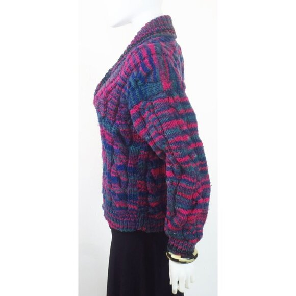 Shop TheStyleMinr Vintage for Authentic 70s Hand Made Cable Knit Sweater - Picture 2 of 5